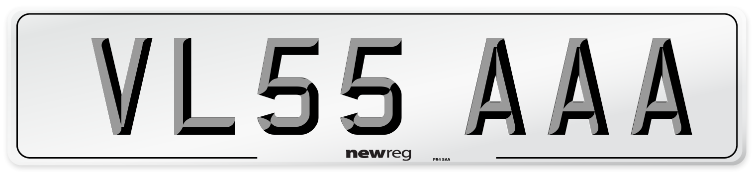 VL55 AAA Front Number Plate