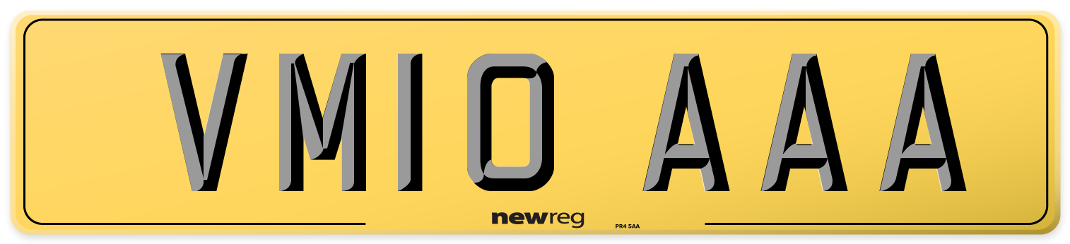 VM10 AAA Rear Number Plate