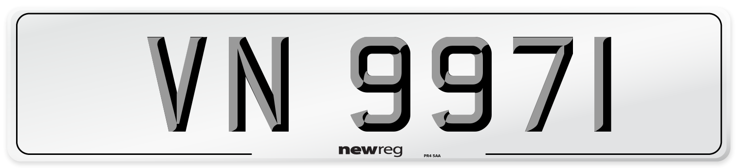 VN 9971 Front Number Plate