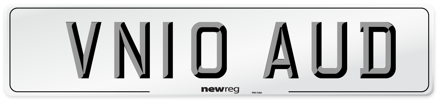 VN10 AUD Front Number Plate