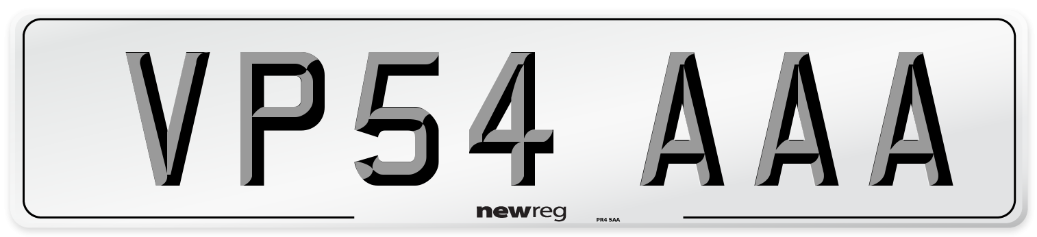 VP54 AAA Front Number Plate