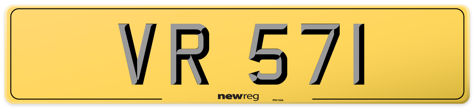 VR 571 Rear Number Plate