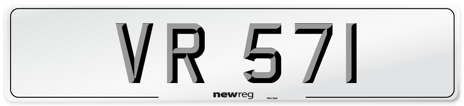 VR 571 Front Number Plate