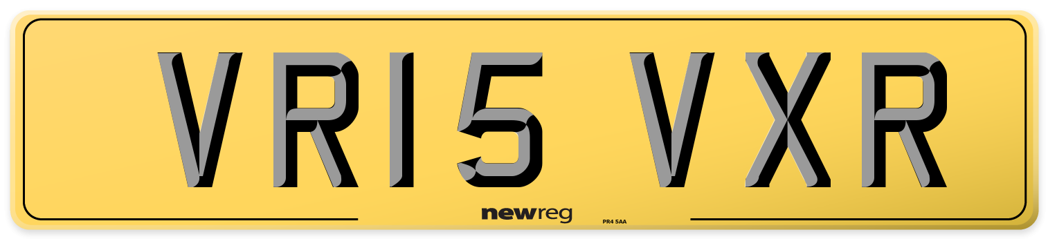VR15 VXR Rear Number Plate