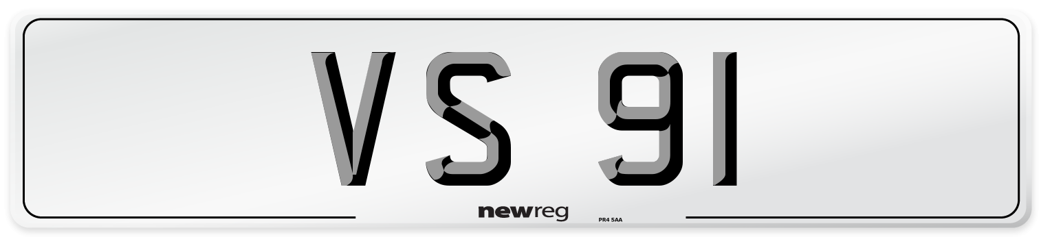 VS 91 Front Number Plate