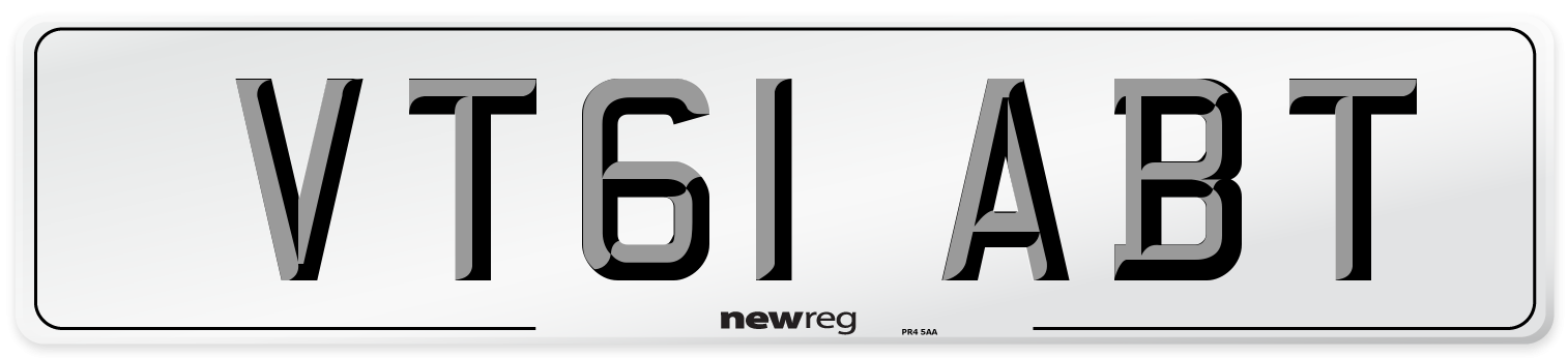 VT61 ABT Front Number Plate