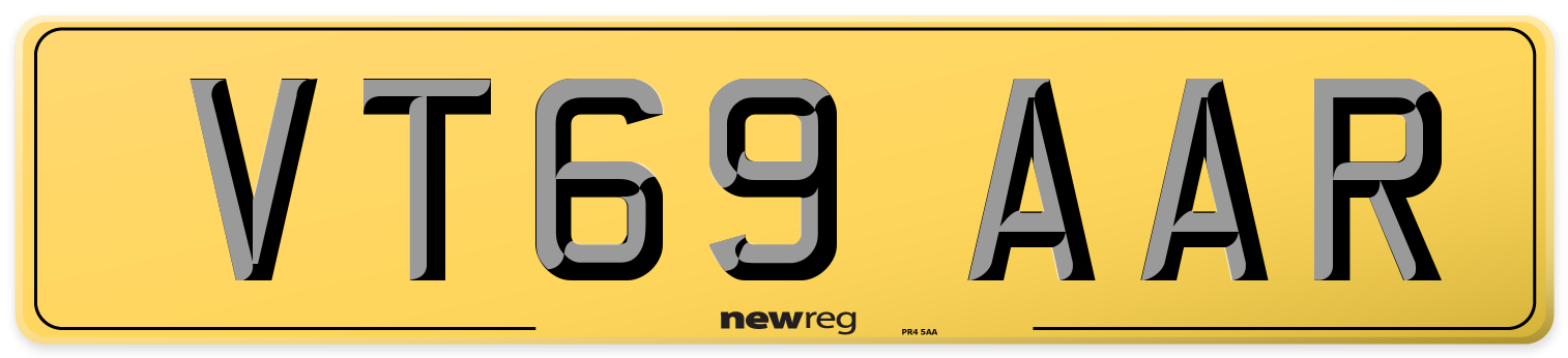 VT69 AAR Rear Number Plate