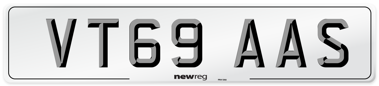 VT69 AAS Front Number Plate