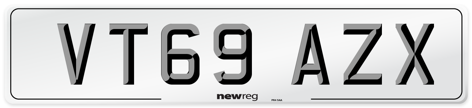 VT69 AZX Front Number Plate
