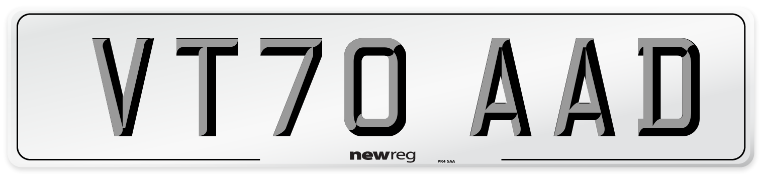 VT70 AAD Front Number Plate
