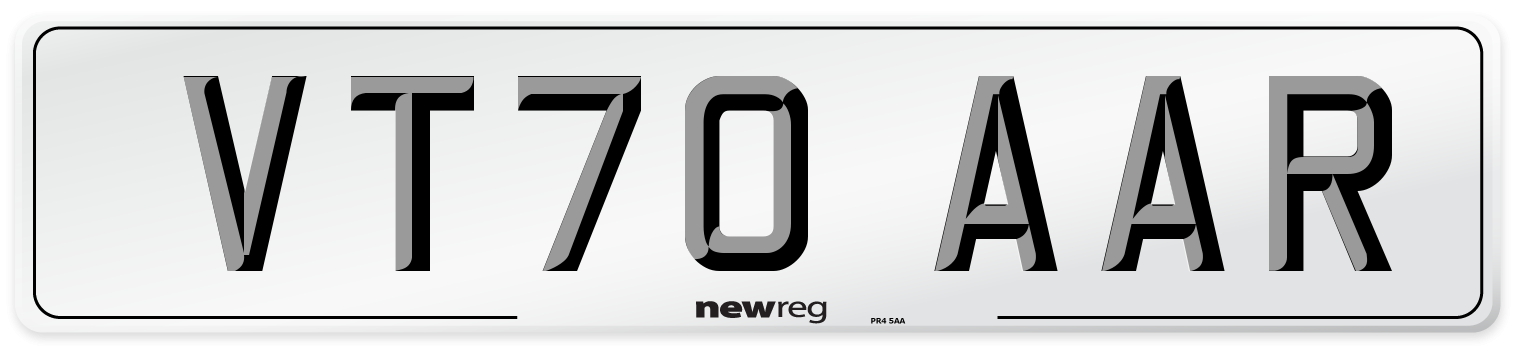 VT70 AAR Front Number Plate
