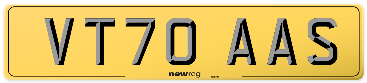 VT70 AAS Rear Number Plate