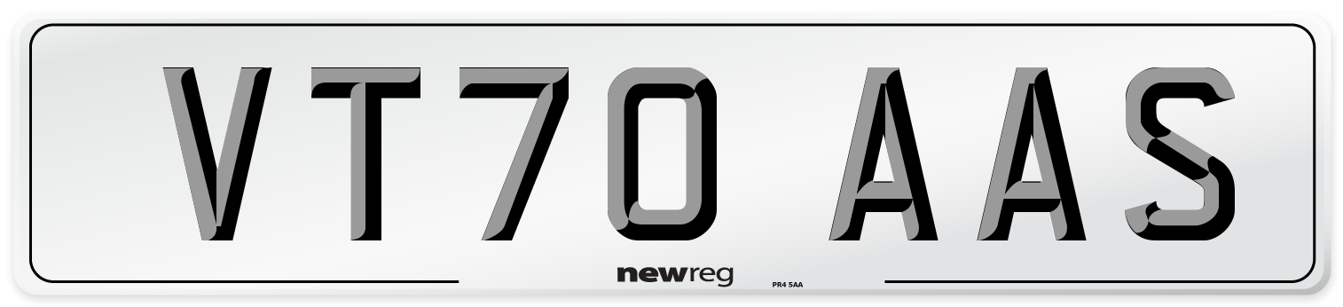 VT70 AAS Front Number Plate