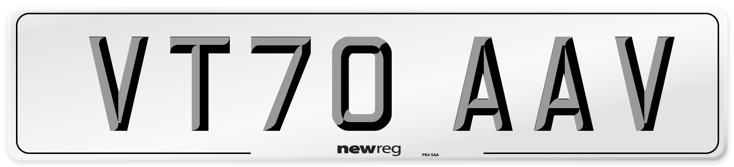 VT70 AAV Front Number Plate