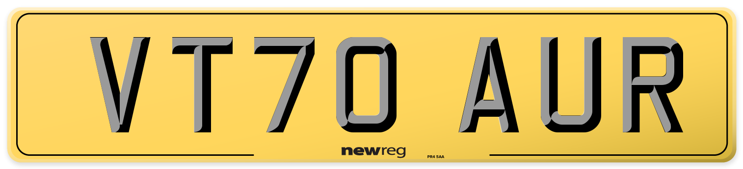 VT70 AUR Rear Number Plate
