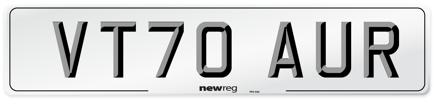 VT70 AUR Front Number Plate