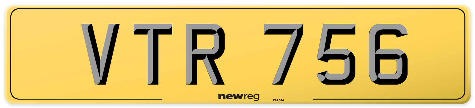 VTR 756 Rear Number Plate