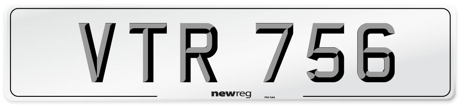 VTR 756 Front Number Plate