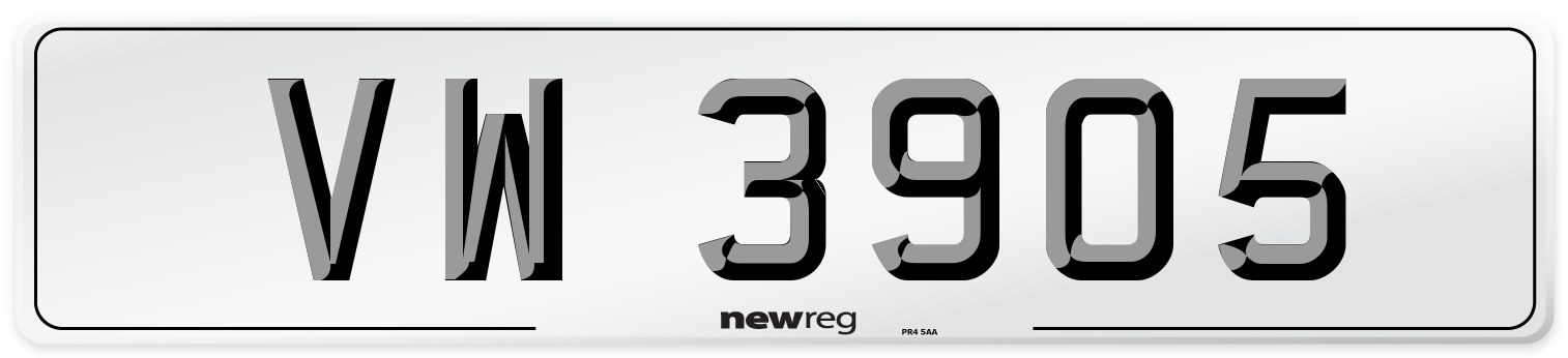 VW 3905 Front Number Plate