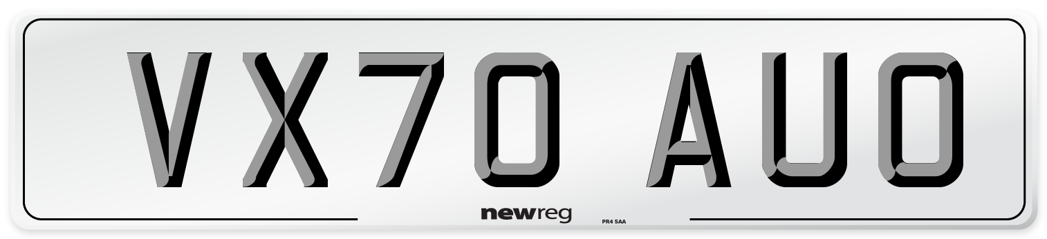 VX70 AUO Front Number Plate