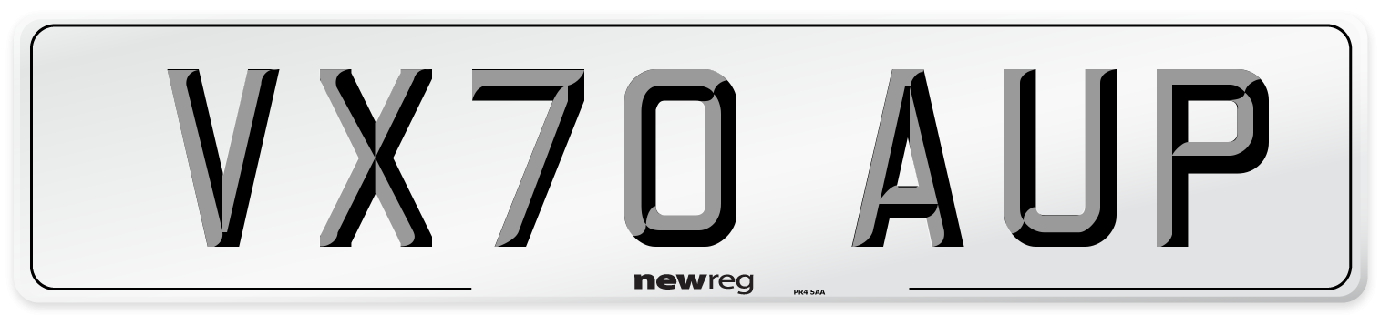 VX70 AUP Front Number Plate