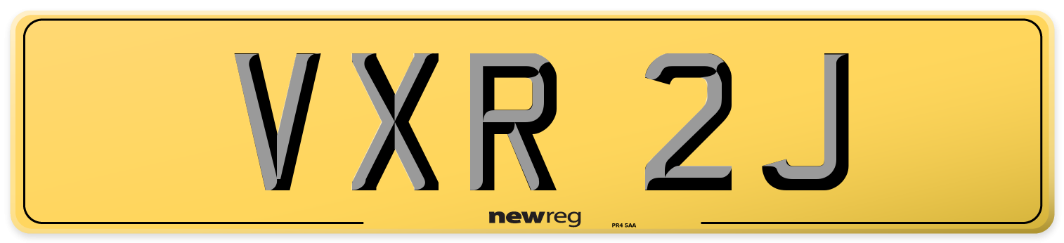VXR 2J Rear Number Plate