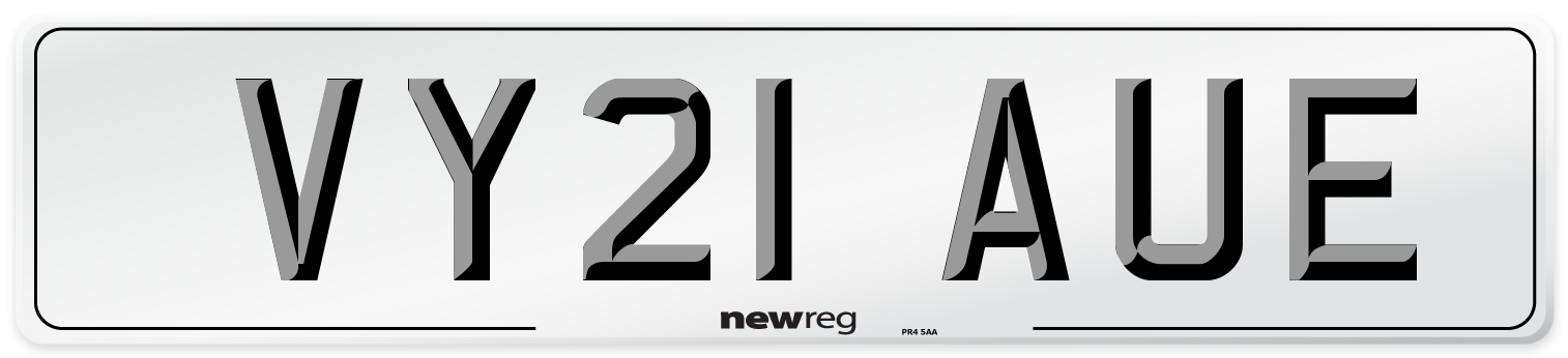 VY21 AUE Front Number Plate