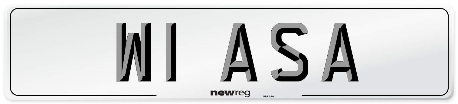 W1 ASA Front Number Plate