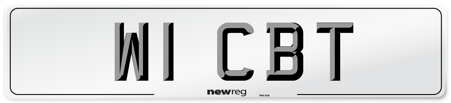 W1 CBT Front Number Plate