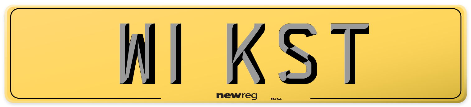 W1 KST Rear Number Plate