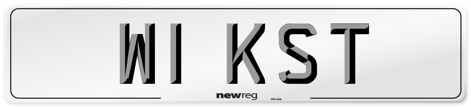 W1 KST Front Number Plate