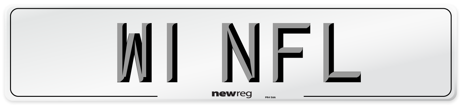 W1 NFL Front Number Plate
