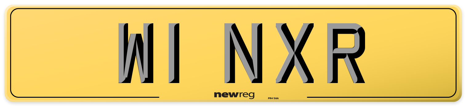 W1 NXR Rear Number Plate