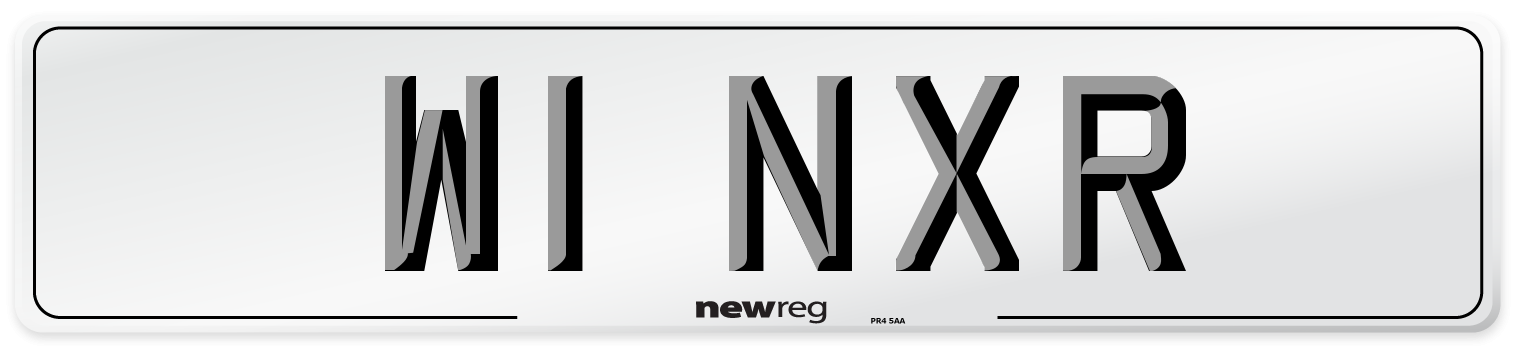 W1 NXR Front Number Plate