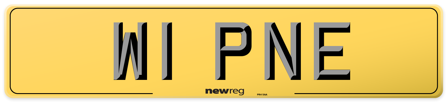W1 PNE Rear Number Plate
