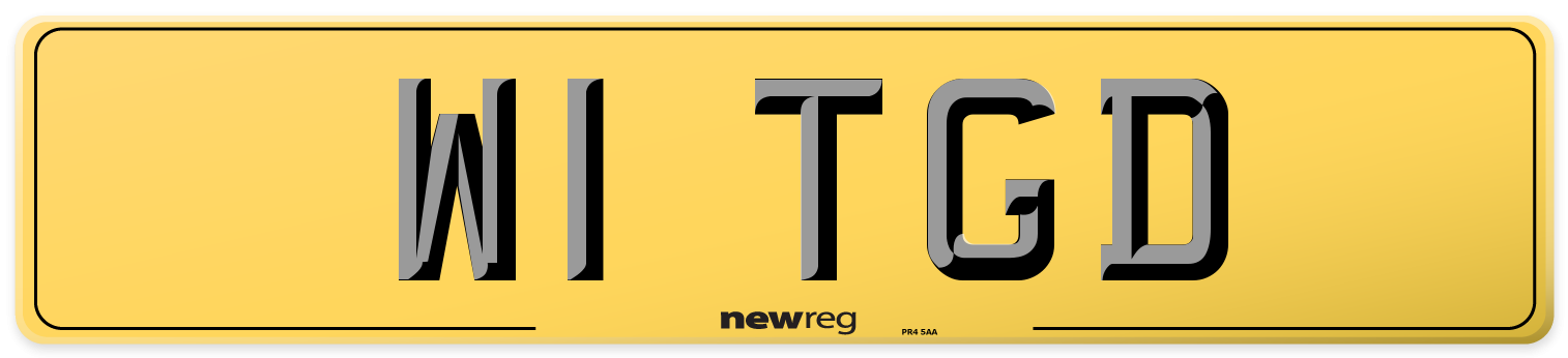 W1 TGD Rear Number Plate