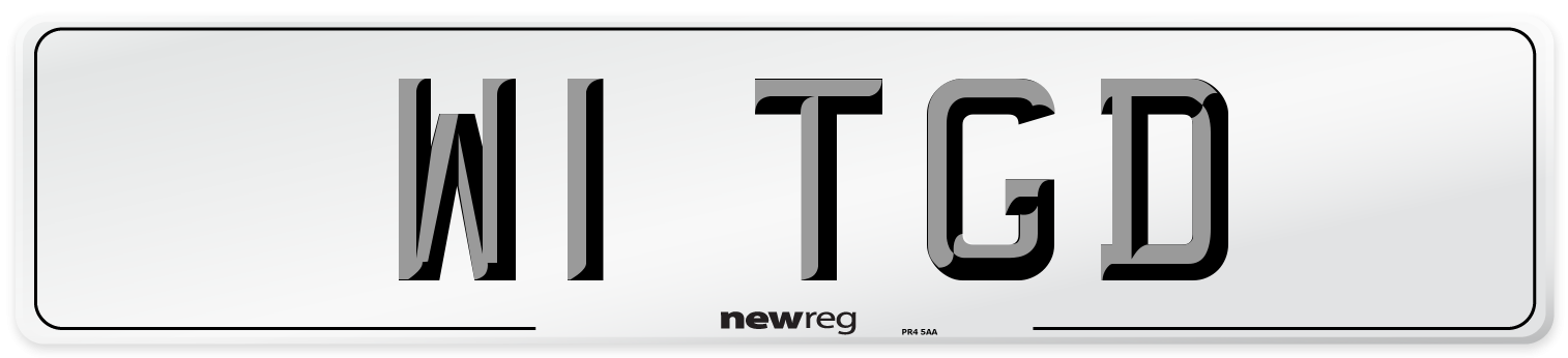 W1 TGD Front Number Plate