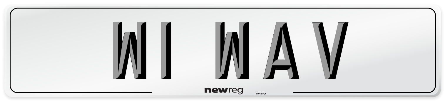 W1 WAV Front Number Plate