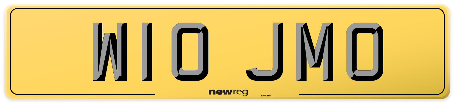 W10 JMO Rear Number Plate