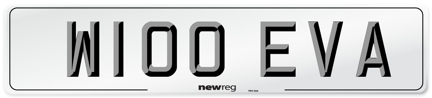 W100 EVA Front Number Plate