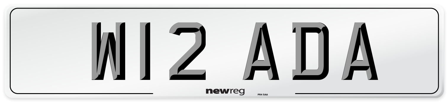 W12 ADA Front Number Plate
