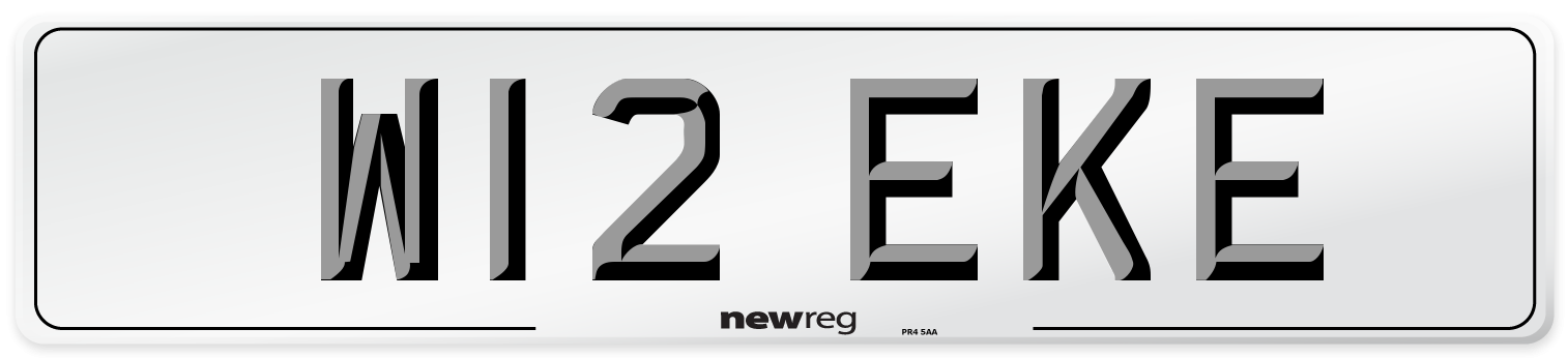 W12 EKE Front Number Plate