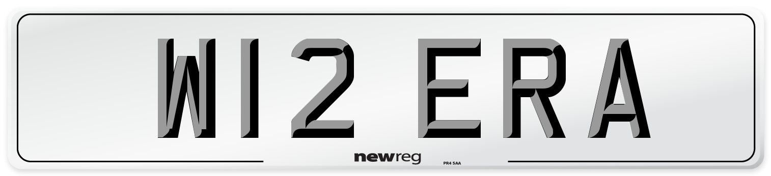 W12 ERA Front Number Plate