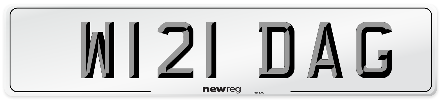 W121 DAG Front Number Plate