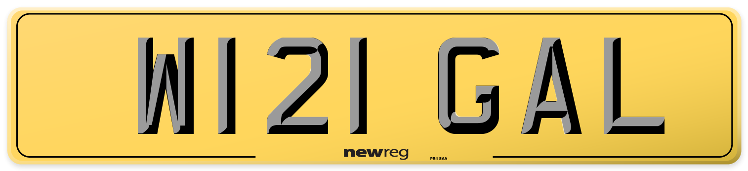 W121 GAL Rear Number Plate