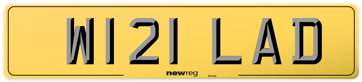 W121 LAD Rear Number Plate