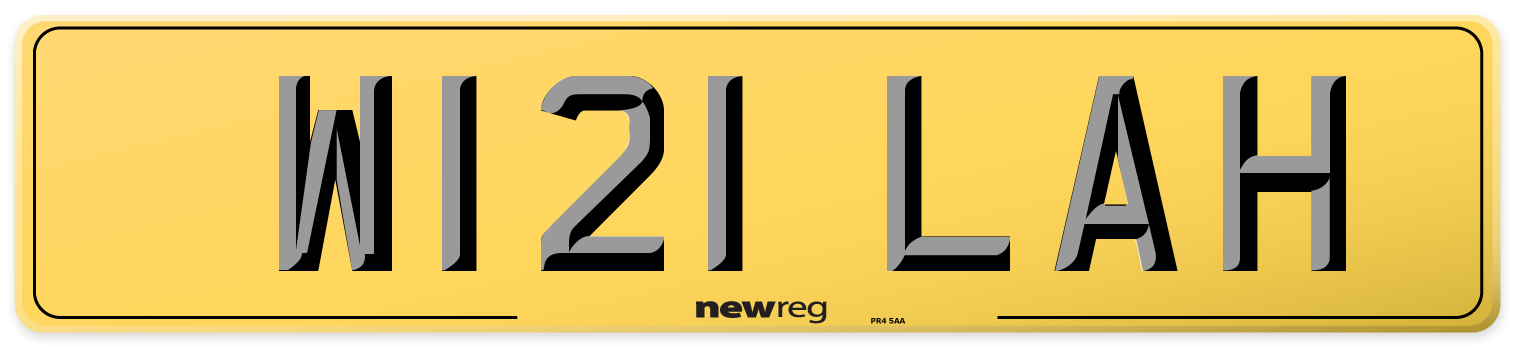 W121 LAH Rear Number Plate