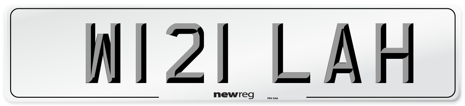 W121 LAH Front Number Plate