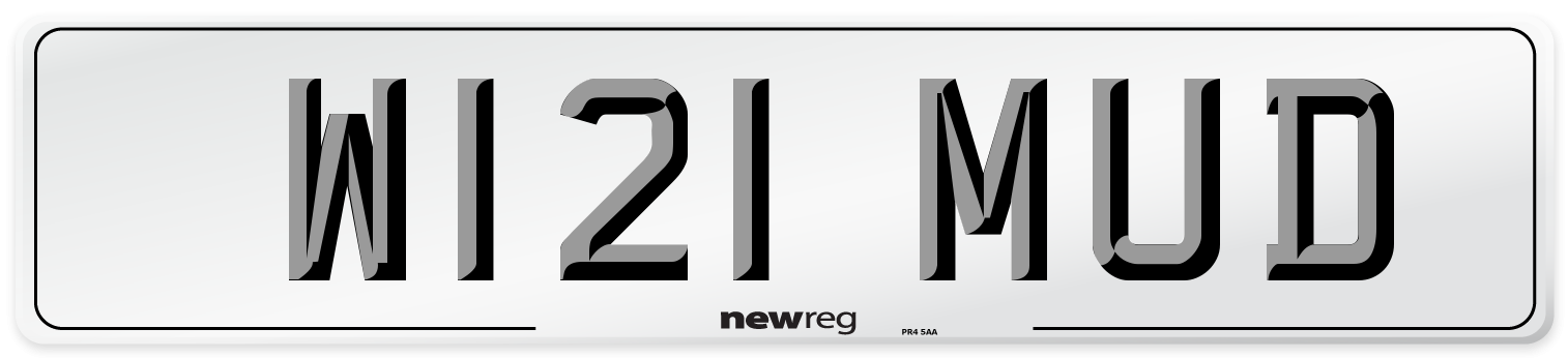 W121 MUD Front Number Plate