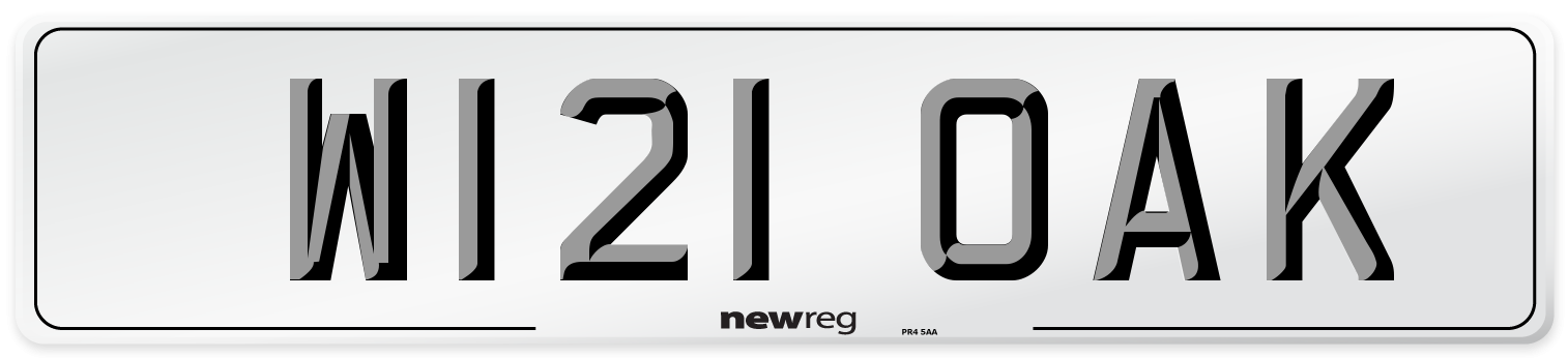 W121 OAK Front Number Plate
